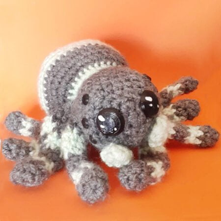 Crochet Gray/ Mint Spider