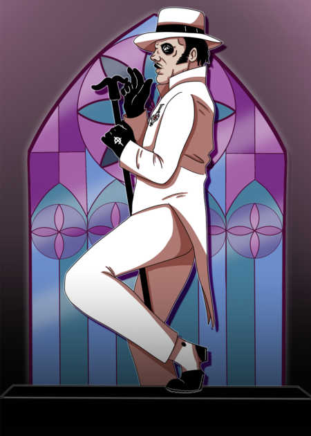 Cardinal Copia Stained Glass Print